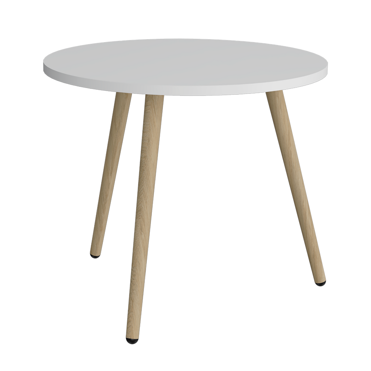 Mesa Auxiliar Toledo Blanco 47.9x41.2cm Ovalado con Un Compartimiento - MESAS AUXILIARES | Bylmo