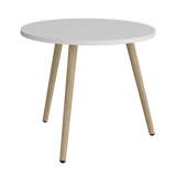 Mesa Auxiliar Toledo Blanco 47.9x41.2cm Ovalado con Un Compartimiento - MESAS AUXILIARES | Bylmo