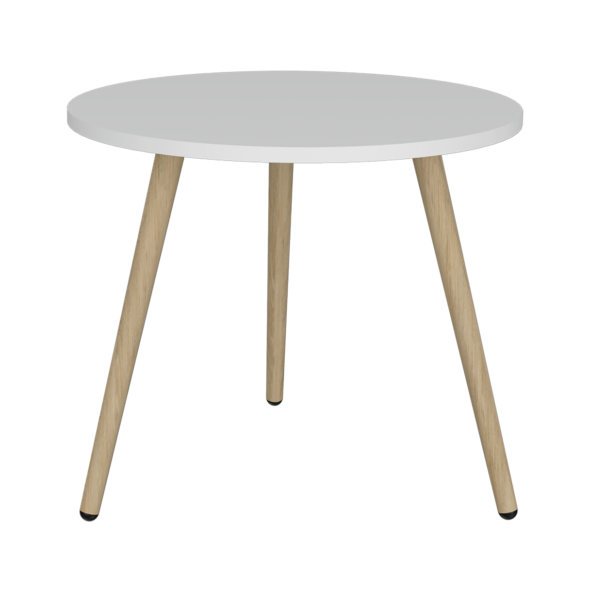 Mesa Auxiliar Toledo Blanco 47.9x41.2cm Ovalado con Un Compartimiento - MESAS AUXILIARES | Bylmo