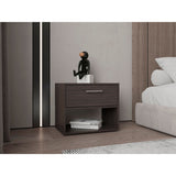 Mesa de Noche Alpine Nogal 53x45.9cm con Un Cajón - MESAS DE NOCHE | Bylmo