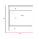 Mesa De Noche X 2 Armonia Bardolino Y Blanco 50x41.6cm Sin Cajones - MESAS DE NOCHE | Bylmo