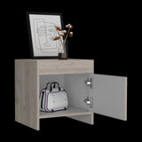 Mesa De Noche X 2 Armonia Bardolino Y Blanco 50x41.6cm Sin Cajones - MESAS DE NOCHE | Bylmo