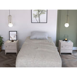 Mesa De Noche X 2 Armonia Bardolino Y Blanco 50x41.6cm Sin Cajones - MESAS DE NOCHE | Bylmo