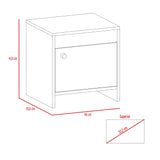 Mesa De Noche X 2 Armonia Bardolino Y Blanco 50x41.6cm Sin Cajones - MESAS DE NOCHE | Bylmo