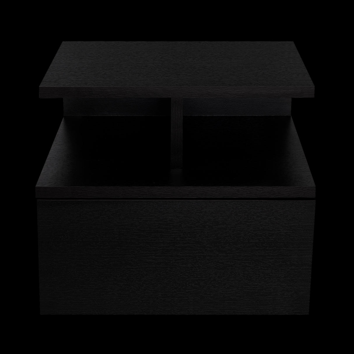 Mesa de Noche Flotante Wengue 35.6x29.5cm con Un Cajón - MESAS DE NOCHE | Bylmo