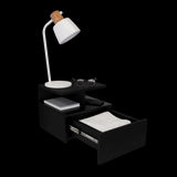 Mesa de Noche Flotante Wengue 35.6x29.5cm con Un Cajón - MESAS DE NOCHE | Bylmo