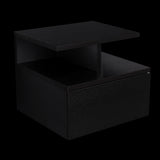 Mesa de Noche Flotante Wengue 35.6x29.5cm con Un Cajón - MESAS DE NOCHE | Bylmo