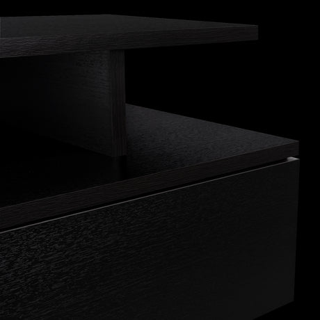 Mesa de Noche Flotante Wengue 35.6x29.5cm con Un Cajón - MESAS DE NOCHE | Bylmo