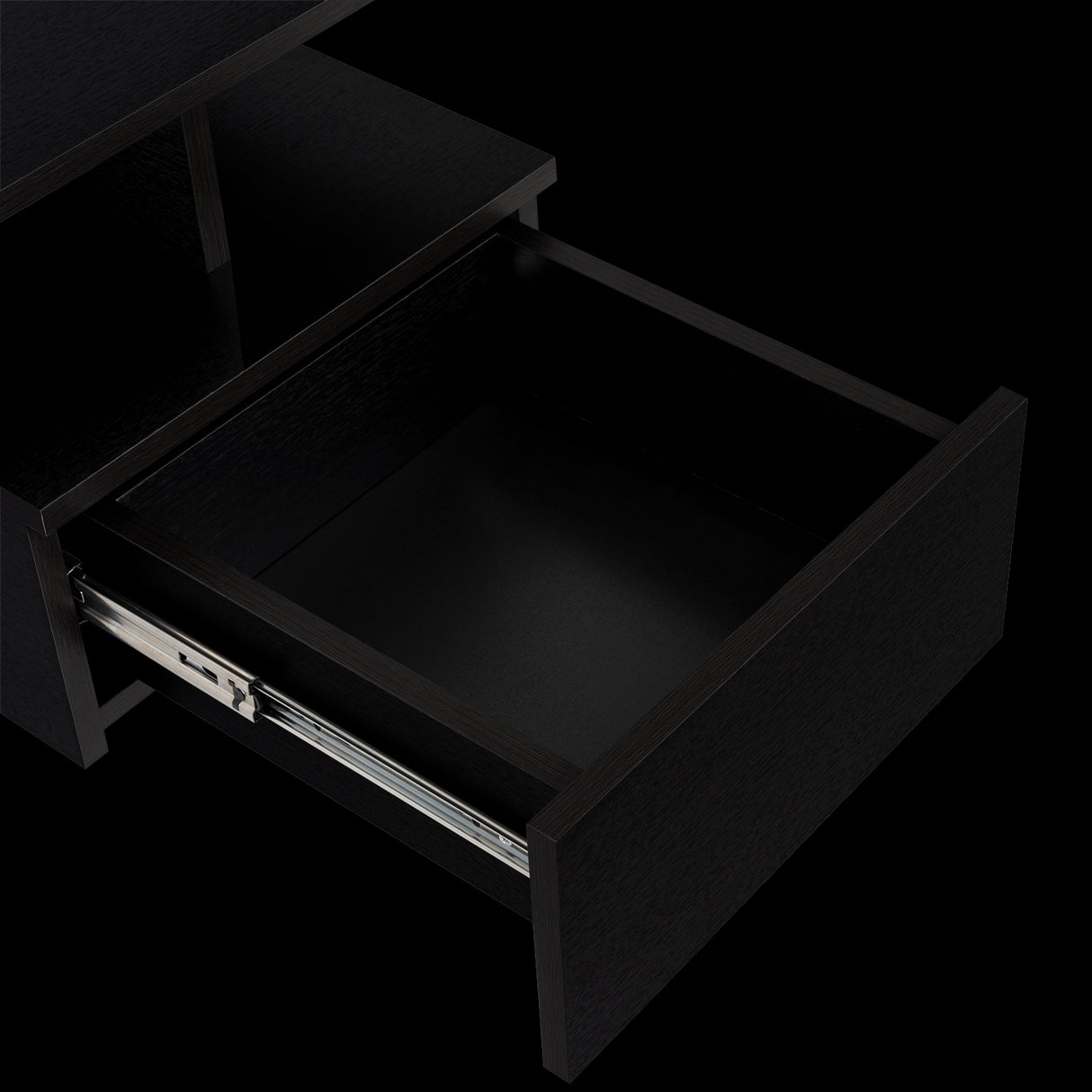 Mesa de Noche Flotante Wengue 35.6x29.5cm con Un Cajón - MESAS DE NOCHE | Bylmo