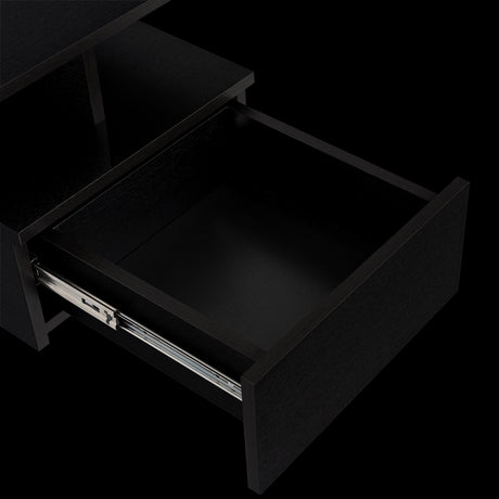 Mesa de Noche Flotante Wengue 35.6x29.5cm con Un Cajón - MESAS DE NOCHE | Bylmo