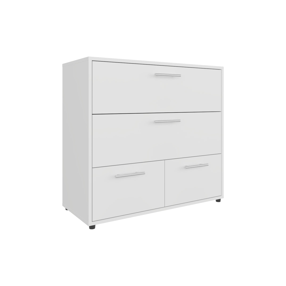 Cajonera Alpine Blanco 80.1x75.2cm con Cuatro Cajones - CAJONERAS Y COMODAS | Bylmo