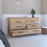 Cajonera HMS Duna y Wengue 149.5x80.6cm con Seis Cajones - CAJONERAS Y COMODAS | Bylmo