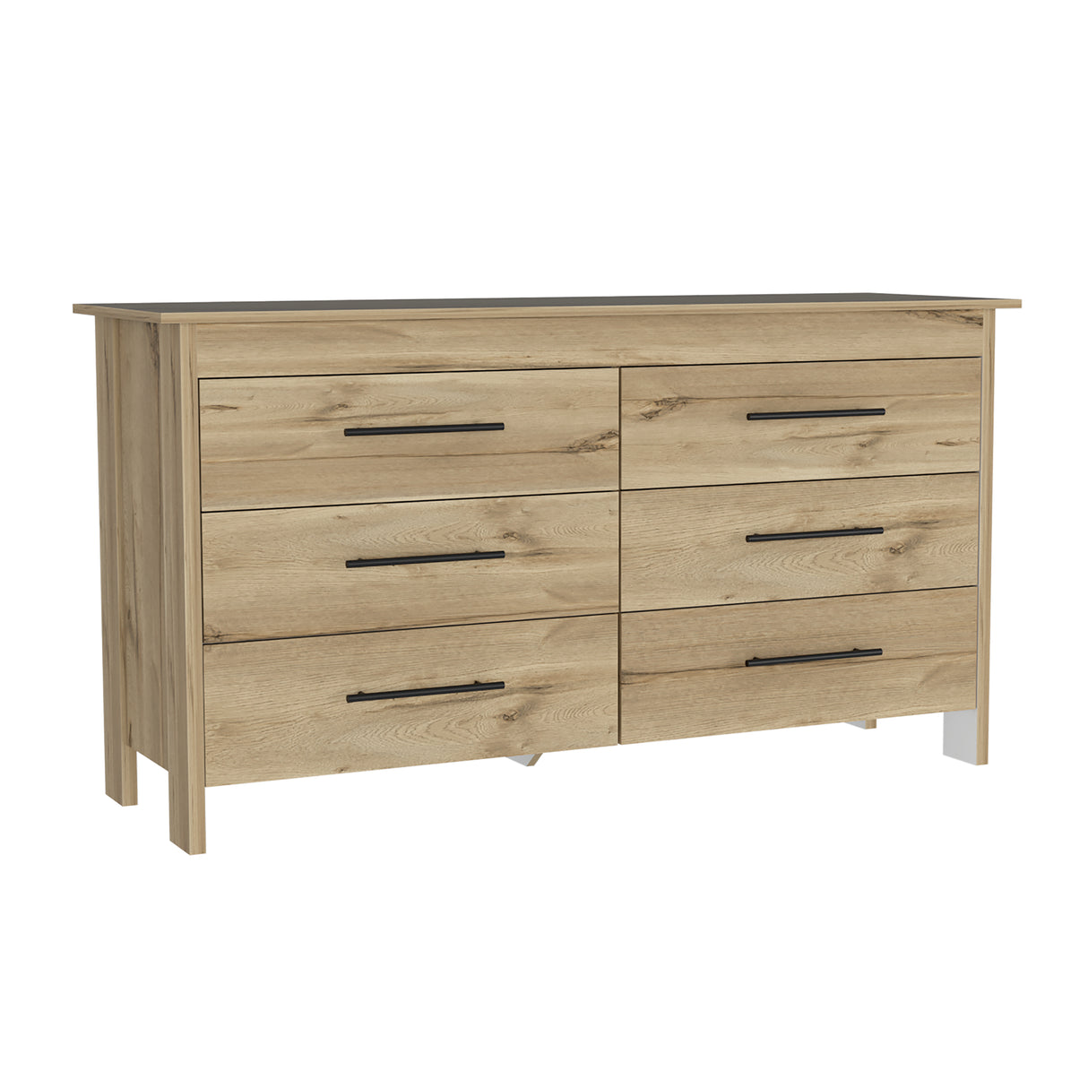 Cajonera HMS Duna y Wengue 149.5x80.6cm con Seis Cajones - CAJONERAS Y COMODAS | Bylmo