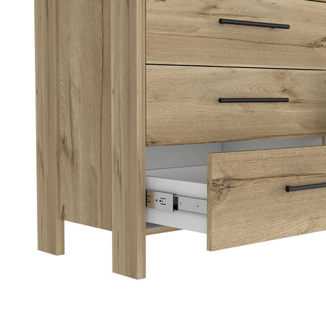 Cajonera HMS Duna y Wengue 149.5x80.6cm con Seis Cajones - CAJONERAS Y COMODAS | Bylmo
