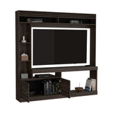 Centro de Entretenimiento Dante Nogal 180x180.6cm Para TV Hasta 55 Pulgadas - MUEBLES DE TV | Bylmo