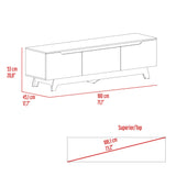Centro de Entretenimiento Woodall Wengue y Fresno Europeo 180.6x53cm Para TV Hasta 80 Pulgadas - MUEBLES DE TV | Bylmo