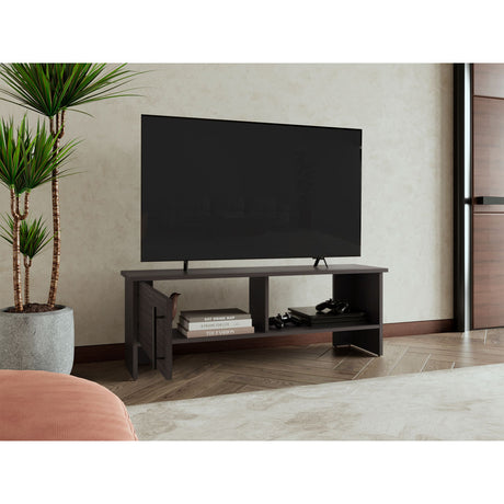 Mesa para TV Navia Nogal 120.3x41.9cm Para TV Hasta 65 Pulgadas - MUEBLES DE TV | Bylmo