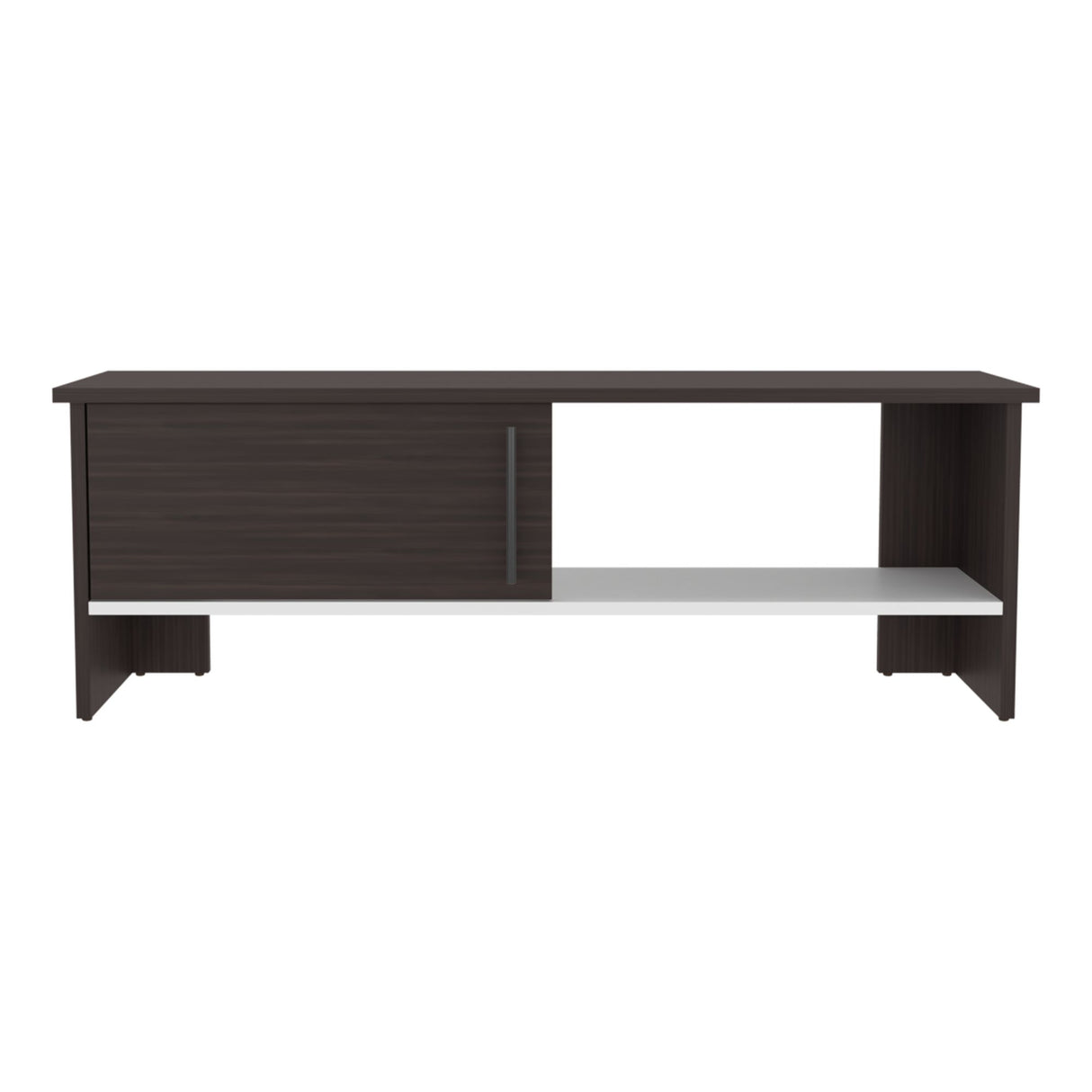 Mesa para TV Navia Nogal y Blanco 120.3x41.9cm Para TV Hasta 65 Pulgadas - MUEBLES DE TV | Bylmo