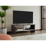 Mesa para TV Navia Nogal y Blanco 120.3x41.9cm Para TV Hasta 65 Pulgadas - MUEBLES DE TV | Bylmo