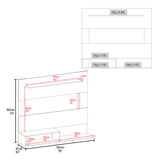 Panel de TV Flotante Baijing Blanco 140x120cm Para TV Hasta 55 Pulgadas - MUEBLES DE TV | Bylmo
