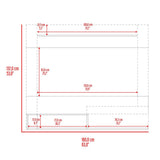 Panel de TV Flotante Mochak Milan 140x120cm Para TV Hasta 55 Pulgadas - MUEBLES DE TV | Bylmo