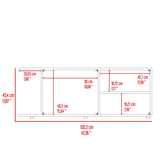 Rack de TV GoodWood Nogal 120.3x45.4cm Para TV Hasta 50 Pulgadas - MUEBLES DE TV | Bylmo