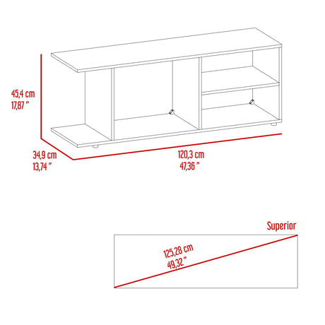Rack de TV GoodWood Nogal 120.3x45.4cm Para TV Hasta 50 Pulgadas - MUEBLES DE TV | Bylmo