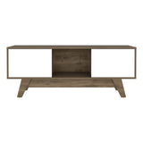 Rack de TV Romero Bellota y Blanco 135x53.7cm Para TV Hasta 55 Pulgadas - MUEBLES DE TV | Bylmo