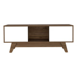 Rack de TV Romero Gales y Blanco 135x53.7cm Para TV Hasta 55 Pulgadas - MUEBLES DE TV | Bylmo