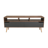 Rack de TV Oslo Bellota y Plomo 137x58cm Para TV Hasta 60 Pulgadas - MUEBLES DE TV | Bylmo