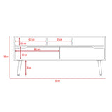 Rack de TV Oslo Bellota y Plomo 137x58cm Para TV Hasta 60 Pulgadas - MUEBLES DE TV | Bylmo