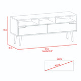 Rack de TV Oslo Bellota y Plomo 137x58cm Para TV Hasta 60 Pulgadas - MUEBLES DE TV | Bylmo
