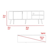 Rack de TV Vulcan Capri 160x58cm Para TV Hasta 65 Pulgadas con Ranuras para Cables - MUEBLES DE TV | Bylmo