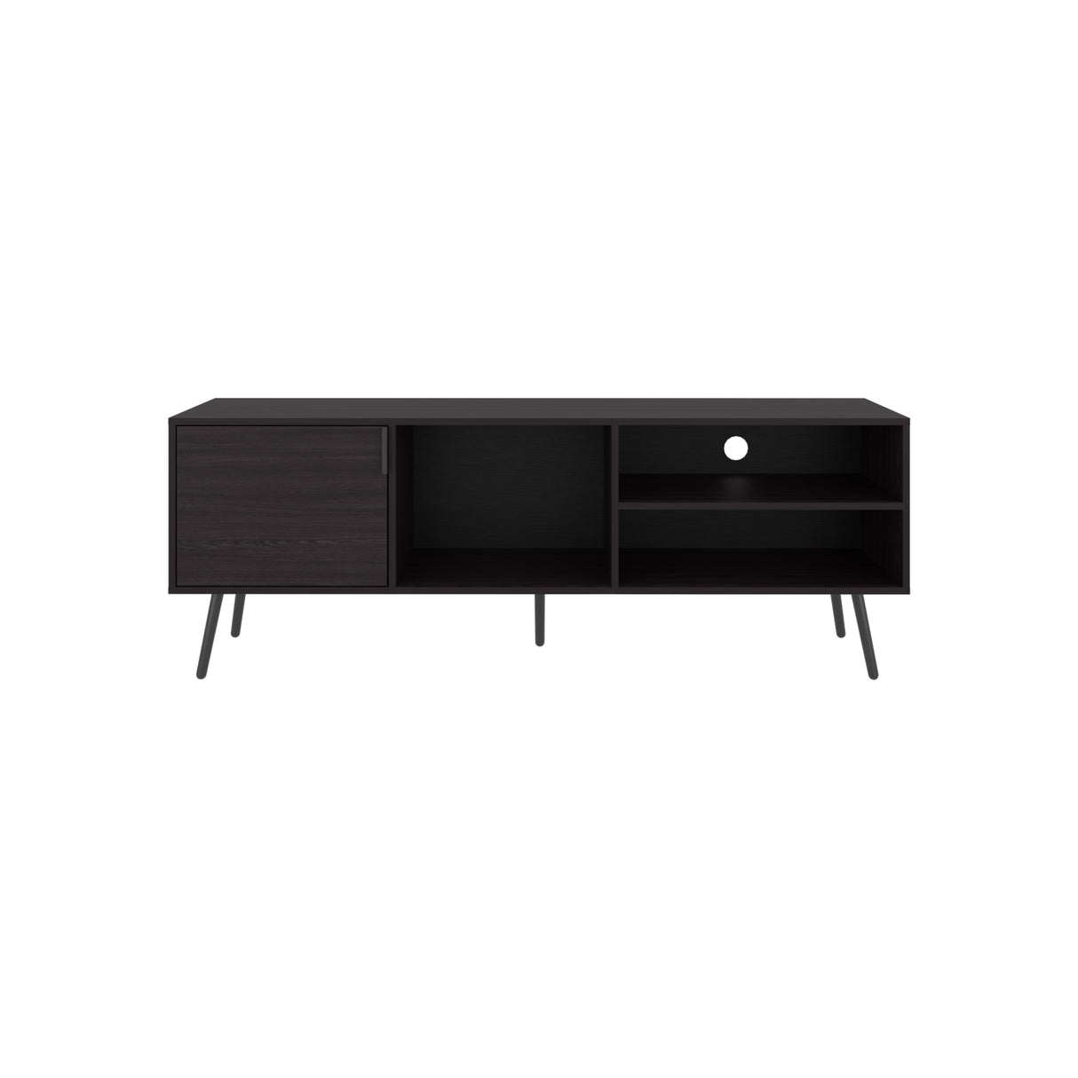 Rack de TV Vulcan Wengue 160x58cm Para TV Hasta 65 Pulgadas con Ranuras para Cables - MUEBLES DE TV | Bylmo