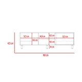 Rack de TV Tunez Plus Blanco 160x47.5cm Para TV Hasta 70 Pulgadas - MUEBLES DE TV | Bylmo