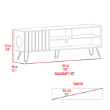 Rack de TV Zoro Bellota 180x63cm Para TV Hasta 75 Pulgadas con Ranuras para Cables - MUEBLES DE TV | Bylmo