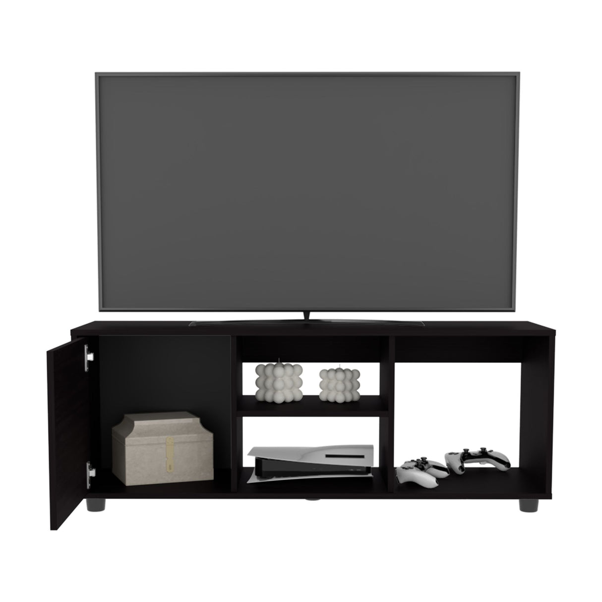 Rack de TV Adel Venecia Wengue 130.1x46.7cm Para TV Hasta 55 Pulgadas - MUEBLES DE TV | Bylmo