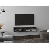 Rack de TV Flotante Wengue 150x26.5cm Para TV Hasta 65 Pulgadas con Ranuras para Cables - MUEBLES DE TV | Bylmo
