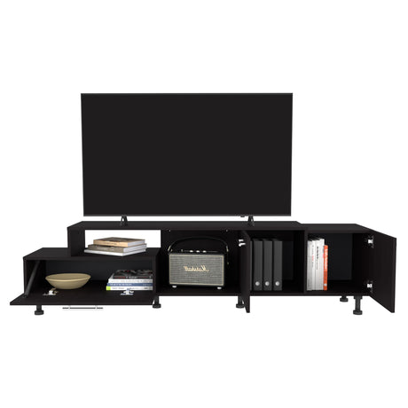 Rack de TV Atho Wengue 176x45cm Para TV Hasta 70 Pulgadas - MUEBLES DE TV | Bylmo