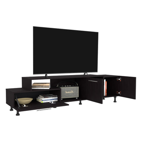 Rack de TV Atho Wengue 176x45cm Para TV Hasta 70 Pulgadas - MUEBLES DE TV | Bylmo
