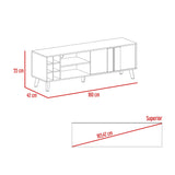 Rack de TV Zaragoza Milan y Capri 160x55cm Para TV Hasta 70 Pulgadas con Ranuras para Cables - MUEBLES DE TV | Bylmo