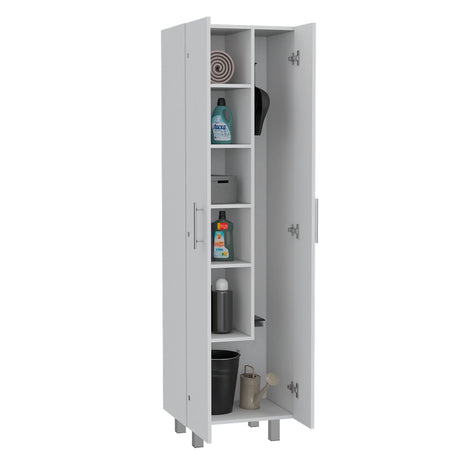 Organizador de Aseo Nala Blanco 51.2x181.2cm con Puerta Batible y con Patas - MUEBLES DE ASEO Y ROPAS | Bylmo