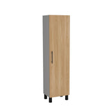 Organizador de Aseo Rayle Fresno Europeo y Blanco 48x182cm con Puerta Batible y con Patas - MUEBLES DE ASEO Y ROPAS | Bylmo