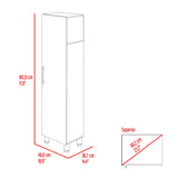Organizador de Aseo Rayle Fresno Europeo y Blanco 48x182cm con Puerta Batible y con Patas - MUEBLES DE ASEO Y ROPAS | Bylmo