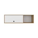 Repisa Flotante Rectangular Sahara Fresno Europeo y Blanco 120x34.2cm - REPISAS | Bylmo