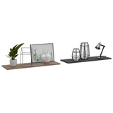 Set de 2 Repisas Flotante Rectangular Wall Miel y Plomo 160x1.5cm - REPISAS | Bylmo