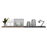 Set de 2 Repisas Flotante Rectangular Wall Miel y Plomo 160x1.5cm - REPISAS | Bylmo