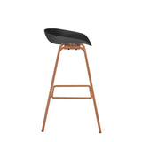 Set x 4 Sillas Banco BM - WB02 Negro y Cafe Claro 52x86cm con Reposapiés - SILLAS Y BUTACOS | Bylmo
