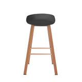 Set x 4 Sillas Banco BM - WB02 Negro y Cafe Claro 52x86cm con Reposapiés - SILLAS Y BUTACOS | Bylmo