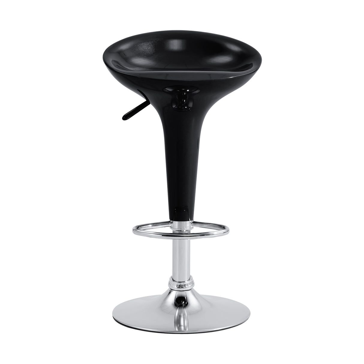 Set x 2 Sillas Bar Giratorias Torino Negro 33x66cm con Reposapiés - SILLAS Y BUTACOS | Bylmo